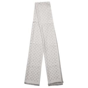Louis Vuitton Grey LV Monogram wool oversized scarf